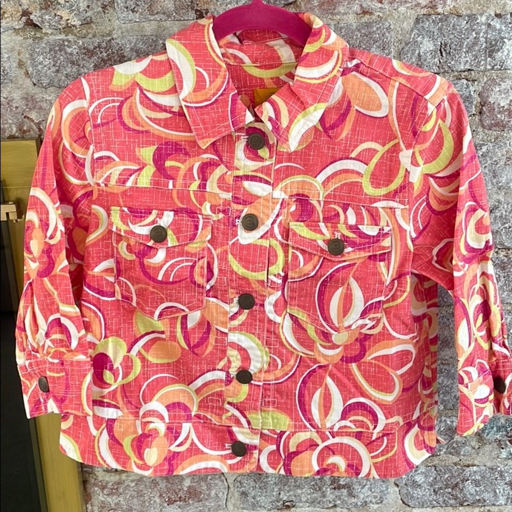 Ruby Road Cropped Button Front Multi ColorJacket